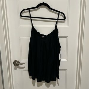 NWT XL old navy tank top black dressy adjustable straps brand new